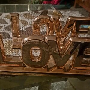 Gold LOVE Decorative Sculpture